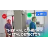 Portique détecteur de métaux 18 zones  dépistage fièvre HIKVISION
