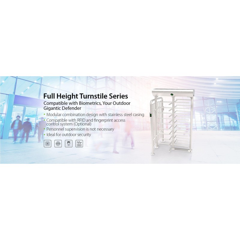 Tourniquet à haute sécurité pleine hauteur bidirectionnel ZKTECO